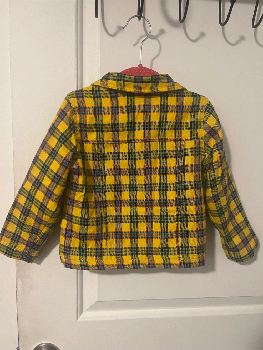The Children's Place Yellow Plaid Button-Front Kids' Jean Jacket